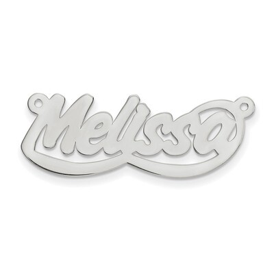 0.013 Gauge Polished Nameplate 10k White Gold 10XNA76W, MPN: 10XNA76W, 883957586991