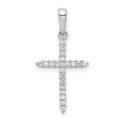 1/6Ct. Diamond Cross Pendant 14k White Gold PM4977-016-WA, MPN: PM4977-016-WA, 883957834627