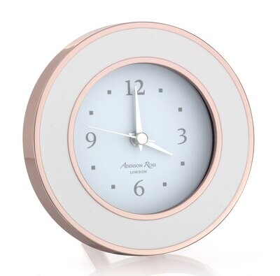 Addison Ross Rose Gold &amp; White Silent Alarm Clock 4 x 4 Inche-Gold Plating FR5550, MPN: FR5550, UPC…