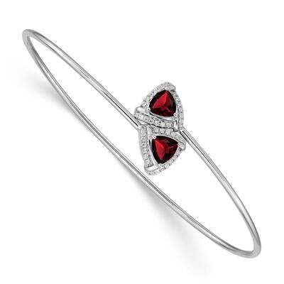 Garnet Flexible Bangle 14k White Gold BM4505-GA-016-WA, MPN: BM4505-GA-016-WA, 883957661964
