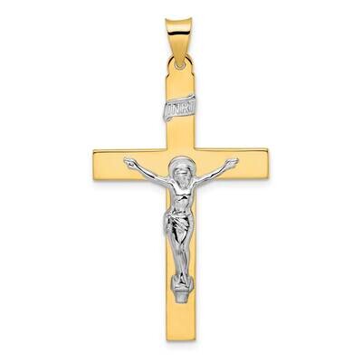 Solid Inri Crucifix Pendant 14k Two-Tone Gold Polished XR2073, MPN: XR2073,