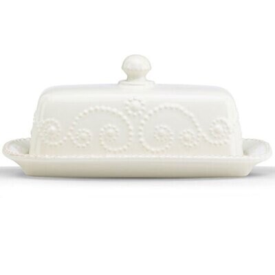 Lenox French Perle White Covered Butter 847558, MPN: 847558, 882864512550