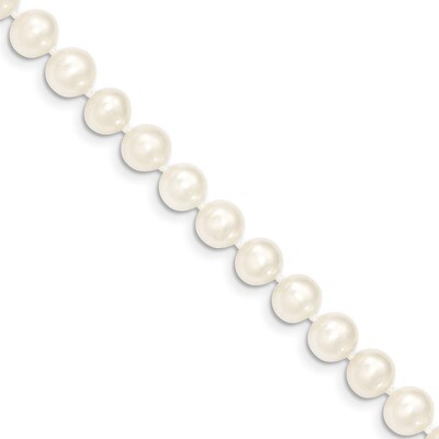7-8mm White Cultured Near Round Pearl Necklace 24 Inch 14k Gold WPN070-24, MPN: WPN070-24, 81547901…