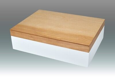 Tizo Empty Wooden Box White Double Color, MPN: WM130WHBX,
