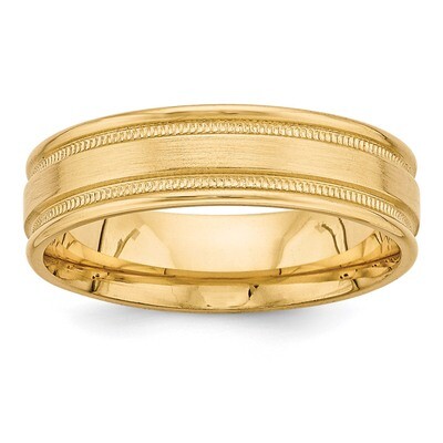 Yellow Gold Heavy Comfort Fit Fancy Band 14k Gold YB102, MPN: YB102, 886774517292