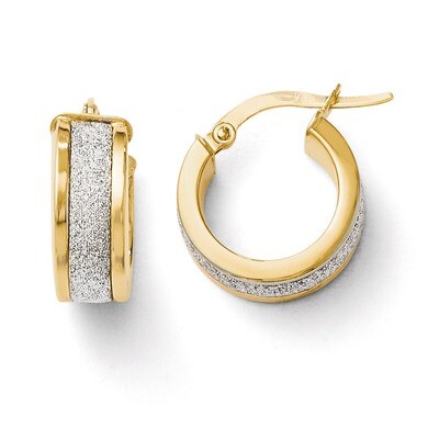 Leslie&#39;s Fancy Glimmer Infused Hoop Earrings - 14k Gold HB-LE131, MPN: LE131, 886774569383
