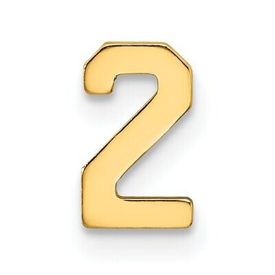 Die Struck Number 2 14k Yellow Gold YG2211, MPN: YG2211,