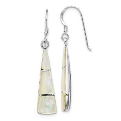 Mother of Pearl Earrings Sterling Silver Rhodium-plated QE14276, MPN: QE14276, 886774015361