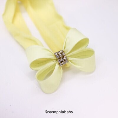 Baby Headband Light Yellow Baby Headband Yellow Baby Bow Baby Girl Headband Baby Hairband Yellow He…