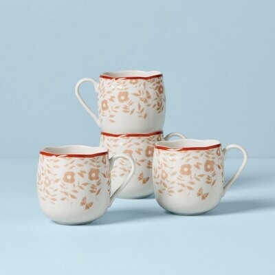 Lenox Butterfly Meadow Cottage Mugs Set of 4 Saffron 894280, MPN: 894280, 194372023245
