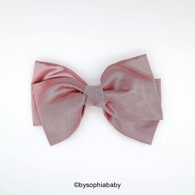 Big Bow Hair Clip Pale Pink Bow Hair Clip Girls Bow Hair Clip Toddler Gold Hair Clip Girls Bow Hair…