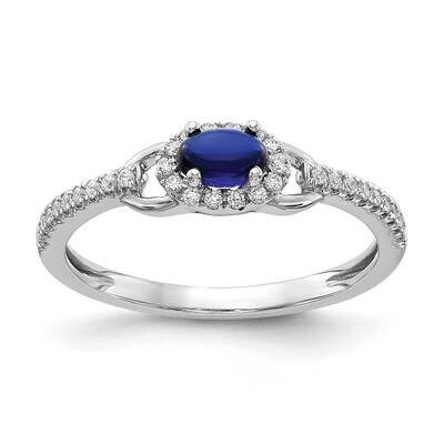 Cabochon Sapphire Ring 14k White Gold Diamond RM4034-SA-025-WA, MPN: RM4034-SA-025-WA, 883957551319