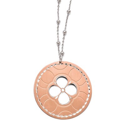 Sterling Silver and Rose Gold-plated Necklace F125