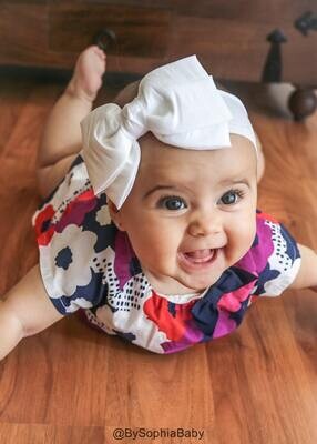 Baby Headband Headwrap White Big Bow Headband White Baby Headband Newborn Headband Baby Hairband To…