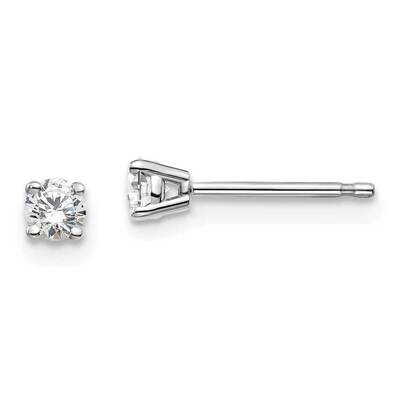 1/10Ctw Si1/Si2, G H I, Lab Grown Diamond 4 Prong Earring 14k White Gold EM1006-010-WLG, MPN: EM100…