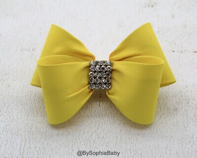 Yellow Bow Yellow Bow Hair Clip Bow Hair Clip Toddler Yellow Hair Clip Girls Bow Hair Clip Big Bow …