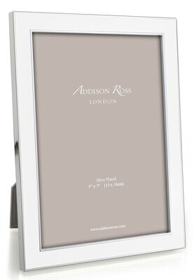 Addison Ross White Enamel Picture Frame 4 x 6 Inch Silver-plated FR0643, MPN: FR0643, UPC/EAN: 5024…