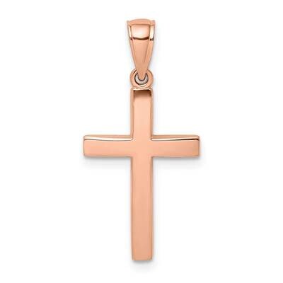 Polished Beveled Cross Charm 14k Rose Gold XR564R, MPN: XR564R, 637218170067