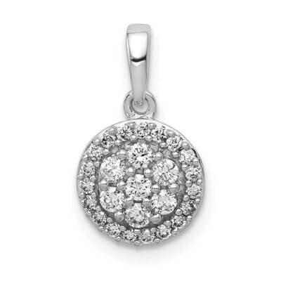 1/4Ct. Diamond Round Halo Cluster Pendant 14k White Gold PM4751-025-WA, MPN: PM4751-025-WA, 8839576…