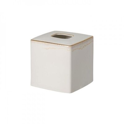 Casafina Taormina Bath White &amp; Gold Boutique Tissue TA681-WGD, MPN: TA681-WGD, 840289013618