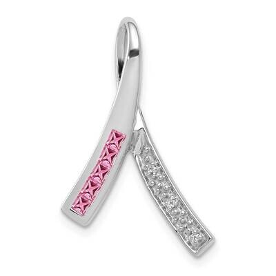 Pink Sapphire Pendant 14k White Gold Diamond PM5246-PS-001-WA, MPN: PM5246-PS-001-WA, 883957420837