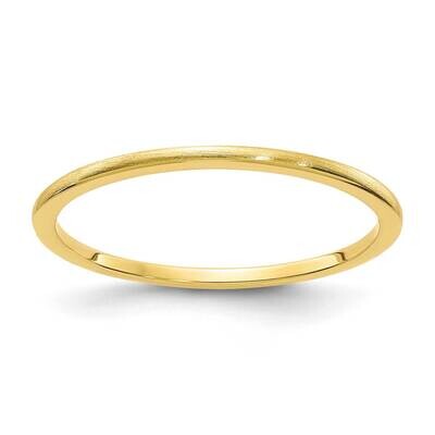 1.2mm Half Round Satin Stackable Band 10k Gold 1STK24-120Y, MPN: 1STK24-120Y, 191101583872