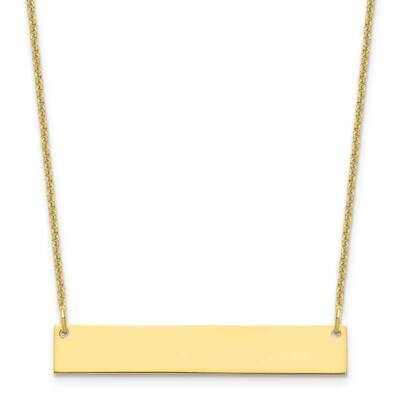 Polished Blank Bar Necklace 10k Gold Medium 10XNA1202Y, MPN: 10XNA1202Y, 196904159064