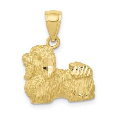 Diamond-Cut Shih Tzu Pendant 10k Gold 10K3433, MPN: 10K3433, 191101085246