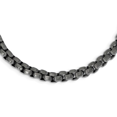 Gun Metal IP-plated Box Chain 24 Inch Necklace Stainless Steel Polished SRN2526-24 by Chisel, MPN: …