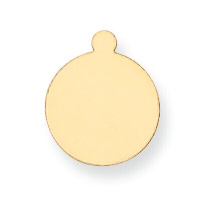 Round with Eyelet Stamping 14k Yellow Gold YG1032, MPN: YG1032,
