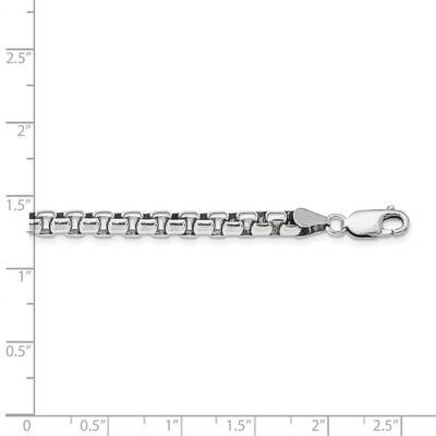 30 Inch 5.20mm Antiqued Round Box Chain Sterling Silver QFC217-30, MPN: QFC217-30, 883957346953