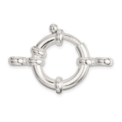 36.5 x 20.5mm Fancy Spring Ring Clasp Sterling Silver SS3437, MPN: SS3437,