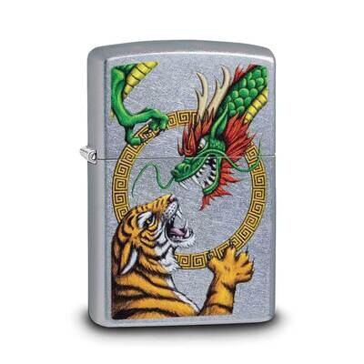 Zippo Street Chrome Tiger and Dragon Lighter GM22083, MPN: GM22083, 191693087123