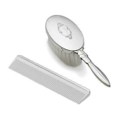 Girls Brush &amp; Comb Set Sterling Silver GP476, MPN: GP476, 781642001517