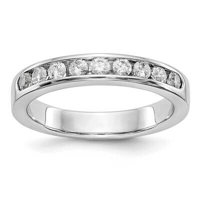 9-Stone Diamond Channel Band 14k White Gold RM3312B-045-WAA, MPN: RM3312B-045-WAA,