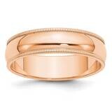 6mm Milgrain Half-Round Wedding Band 14k Rose Gold RM060, MPN: RM060, 883957324531