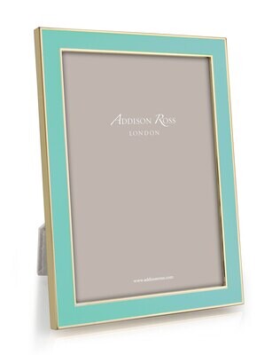 Addison Ross 8 x 10 Inch 15mm Pastel Blue &amp; Gold Picture Frame e-Gold Plating FR1359, MPN: FR1359, …