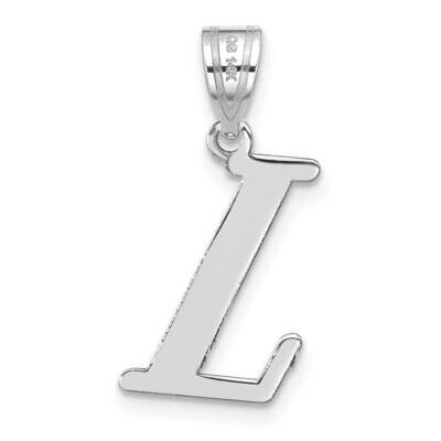 Letter L Initial Pendant 14k White Gold Polished YC1440WL, MPN: YC1440WL, 196904082980