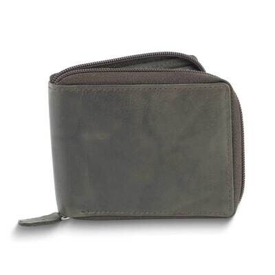 Brown Leather RFID Zip Around Top Flap Wallet GM25089BRN, MPN: GM25089BRN,