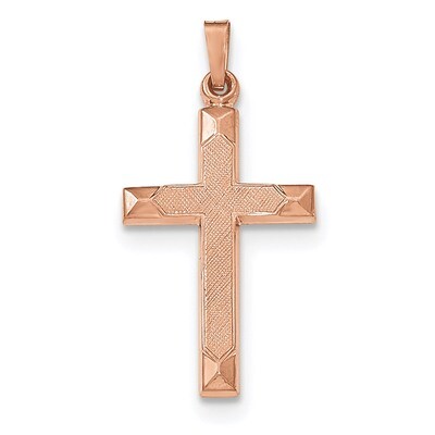 Textured and Polished Latin Cross Pendant 14k Rose Gold K5452, MPN: K5452, 191101453205