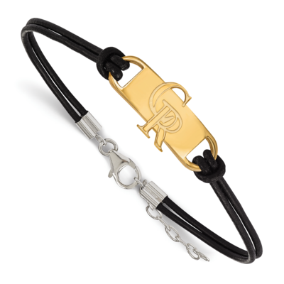 MLB Colorado Rockies Small Center Leather Bracelet Gold-Plated on Sterling Silver GP023ROK-7, MPN: …