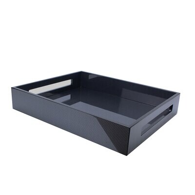 Addison Ross Carbon Fibre Medium Lacquered Serving Tray 16 x 14 Inch Lacquer TR1009, MPN: TR1009, U…
