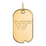 Virginia Tech Small Dog Tag Gold-plated Silver GP021VTE, MPN: GP021VTE, 886774926513