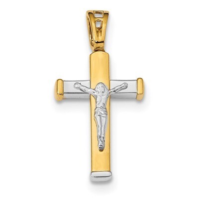 Leslie&#39;s Crucifix Pendant 14k Two-tone Gold Polished HB-LF1042, MPN: LF1042, 883957463124