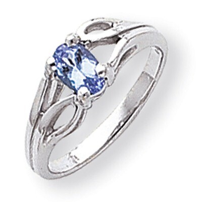 Polished 6x4 Oval Gemstone Ring Mounting 14k White Gold Y2097, MPN: Y2097,