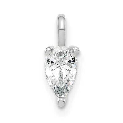 6.25X4.2mm Pear Lab Grown Diamond Si1/Si2, G H I, Solitaire Pendant 14k White Gold PM8797-040-WLG, …