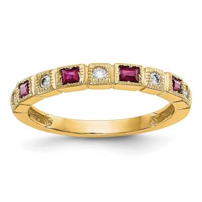 Diamond with Ruby Band 14k Yellow Gold RM3451B-RU-010-YAA, MPN: RM3451B-RU-010-YAA,