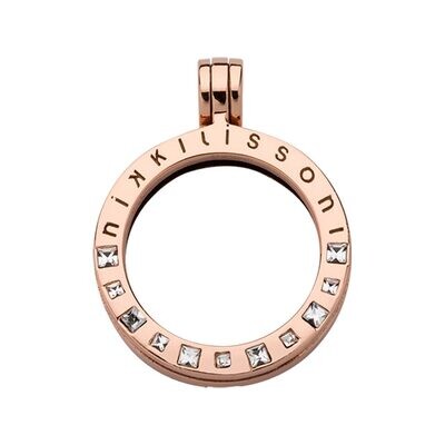 Nikki Lissoni Rose Gold-plated Pendant with 11 Square Swarovski Stones 25mm P10RGS, MPN: P10RGS, 87…