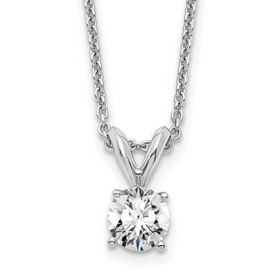 1/3Ct. Round Certified Lab Grown Diamond Vs/Si, D E F, Solitaire Pendant 14k White Gold PM4396-033C…