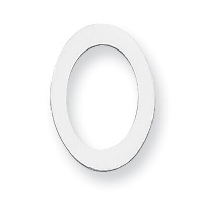 Oval with Hole Stamping Sterling Silver Rhodium-plated SS1099, MPN: SS1099,